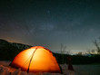© ぜつえん - テント 星空 雪山 天の川