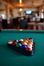 Pool Table With Balls
