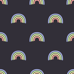 Wall Mural - Cute simple rainbow pattern