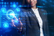 © photon_photo - Business, Technology, Internet and network concept. Young businessman working on a virtual screen of the future and sees the inscription: Server security
