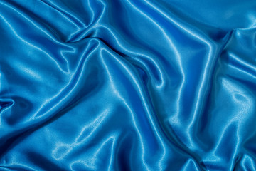 Blue color silk fabric