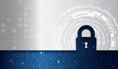 Fototapete - Data protection, privacy, and internet security concept. Cybersecurity for business and internet project. Vector illustration of a data security services.