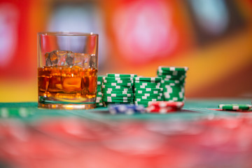 Roulette table at the casino