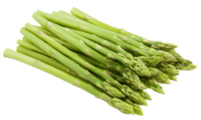 Wall Mural - asparagus isolated on white background, clipping path, full depth of field