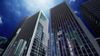 © bluebackimage - Modern Skyscraper Buildings office City Day Sky 3D illustration images
