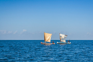 Sticker - Malagasy traditional outrigger canoe