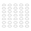 Cloud icon set outline