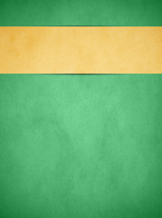 Wall Mural - Elegant light green grunge background. Tan gold banner. Portrait orientation.