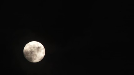 Wall Mural - clouds overtake full moon light timelapse