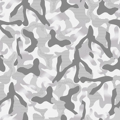 Wall Mural - khaki Camouflage seamless pattern in grey and silver and black colors. points background army fashion vector