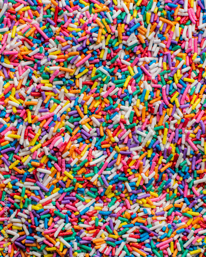 Background abstract texture colorful sprinkles sugar candy macro Stock ...