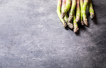 Fresh green asparagus. Food for vegetarians.