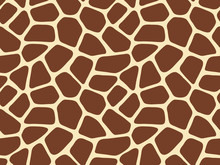 Giraffe Seamless Pattern Skin Print Design. Wild Animal Hide Artwork Background. Vector Illustration