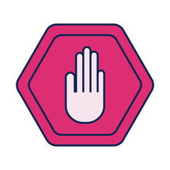 Sticker - no handshake, line and fill style icon