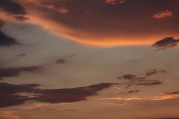 Wall Mural - sunset sky with clouds