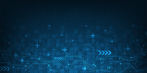 Wall Mural - vector abstract background technology in the concept of digital.
