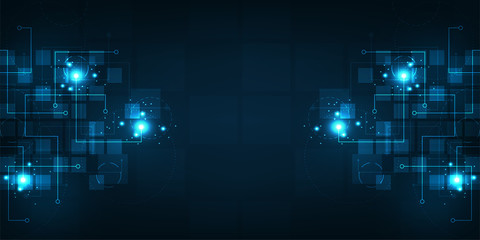 Vector abstract background technology in the concept of digital.