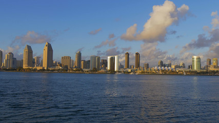 Skyline of San Diego at sunset - travel photography