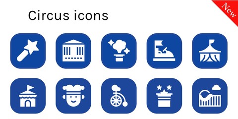 Poster - circus icon set