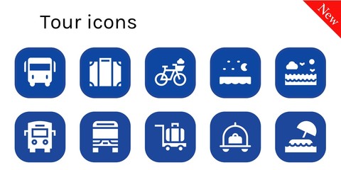 Wall Mural - tour icon set