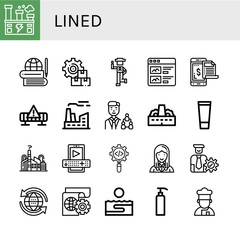 Poster - Set of lined icons