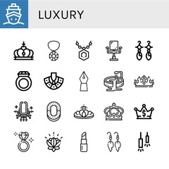 Canvas Print - luxury simple icons set