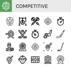 Canvas Print - competitive icon set