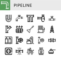 Poster - pipeline icon set