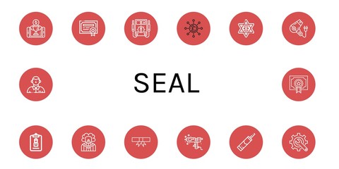 Wall Mural - seal icon set