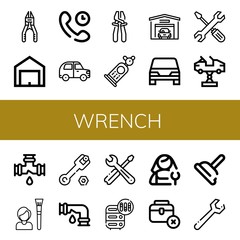 Wall Mural - wrench icon set