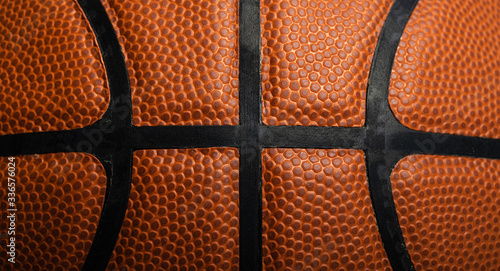 Obrazy koszykówka  zblizenie-skorzanej-koszykowki-na-bialym-tle