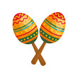 Mexican maracas design, Mexico culture tourism landmark latin and party theme Vector illustration