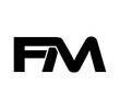 Initial 2 letter Logo Modern Simple Black FM