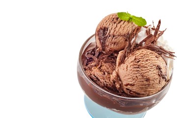 Wall Mural - Delicious summer dessert of chocolate ice cream