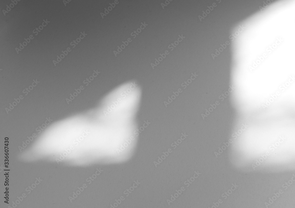 Window natural shadow overlay effect on white texture background, for ...