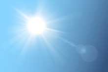 Illustration Of Blue Sky And Sun