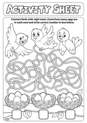 Poster - Activity sheet maze theme 1