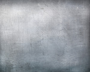 Wall Mural - Silver metal texture