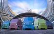 © Mike Mareen - Autonomous delivery vehicles delivering goods in an urban environment