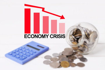 Business and Finance concept background with financial crisis down