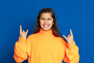 Sticker - Preteen girl with yellow jersey