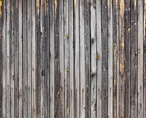 Old wooden boards on the fence