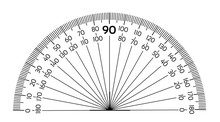 Protractor Ruler Isolated On The White Background