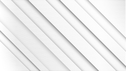 Fototapete - Abstract white and gray gradient background. Halftone dots design background. Gray dotted halftone backdrop. Vector Illustration. Geometric backdrop. Dotted texture template. Dots grunge texture.
