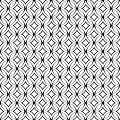 Wall Mural - seamless abstract monochrome geometric circle line pattern background