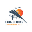 © idealis - Hang gliding flying sports logo