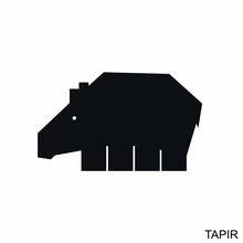 Tapir, Animal Logo. Modern Design. Geometric. Fashion Print For Clothes, Cards, Picture Banner For Websites. Vector Illustration