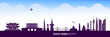 © Creative_Bringer - South Korea travel destination grand vector illustration.