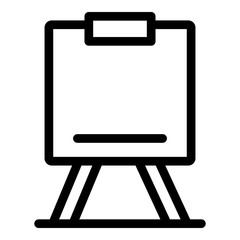 Canvas Print - School easel icon. Outline school easel vector icon for web design isolated on white background
