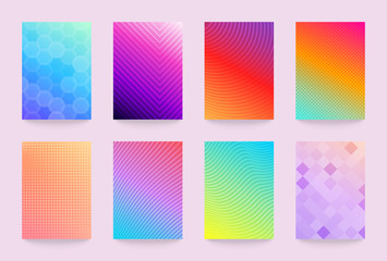Poster - Minimal vector abstract cover notebook design. Planner and diary bright and pastel cover for print. Abstract design for copybook brochures and school books. Notebook, brochure, magazine template